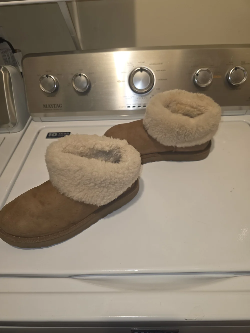UGG Women’s Chestnut Suede Shearling Cuff Booties